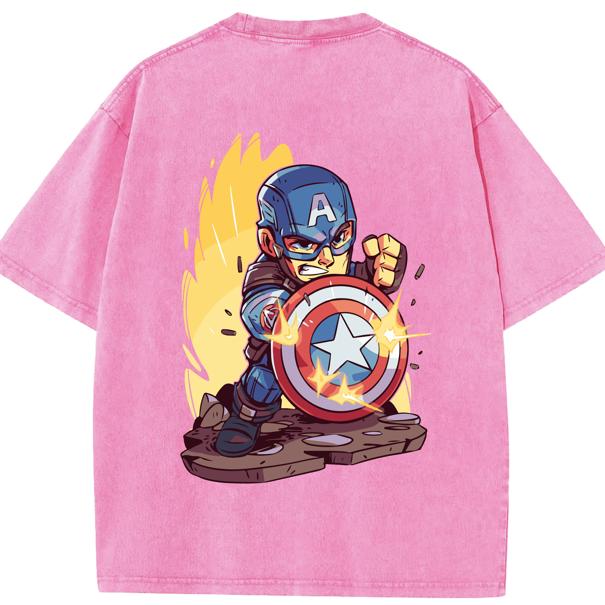 （画像用） アベンジャーズ The Avengers 綿100% ヴィンテージ風 半袖Tシャツ（背面プリント）